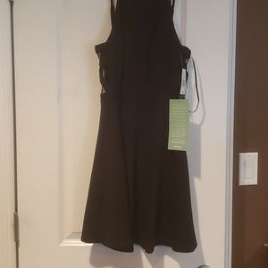 Junior black skater style dress